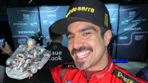 Caio venceu um campeonato de kart no último domingo (27)