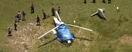 A aeronave teria feito um pouso de emergência em um terreno baldio na região