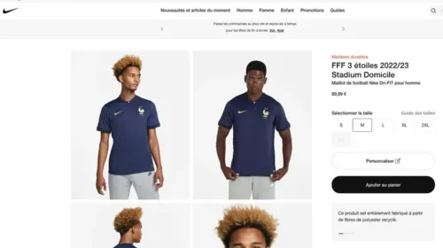 Nike comete gafe e anuncia venda de camisa da França do três estrelas