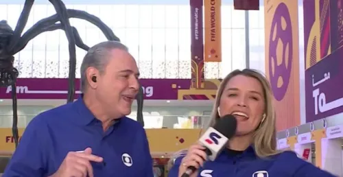 Ambos se emocionaram durante programa