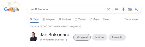 O maior site de buscas do mundo atualizou o status do Presidente