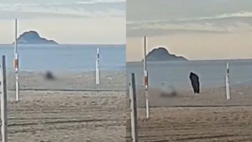 Casal foi flagrado na praia de Ipanema