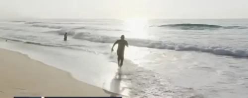 Repórter entrou ao vivo na Praia do Recreio