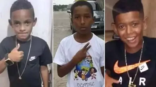 Alexandre da Silva, de 10 anos; Lucas Matheus da Silva, de 8 anos; e Fernando Henrique Ribeiro Soares, de 11 anos; foram torturados e mortos em dezembro de 2020