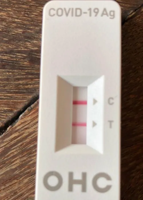 Teste para Covid deu positivo