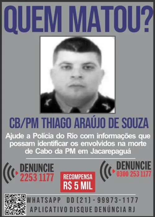 O policial foi morto com um tiro nas costas