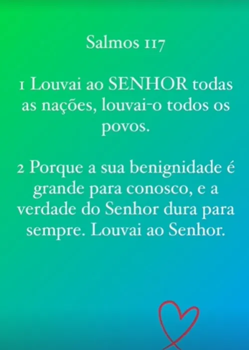 Postagem feita no início da tarde desta segunda-feira