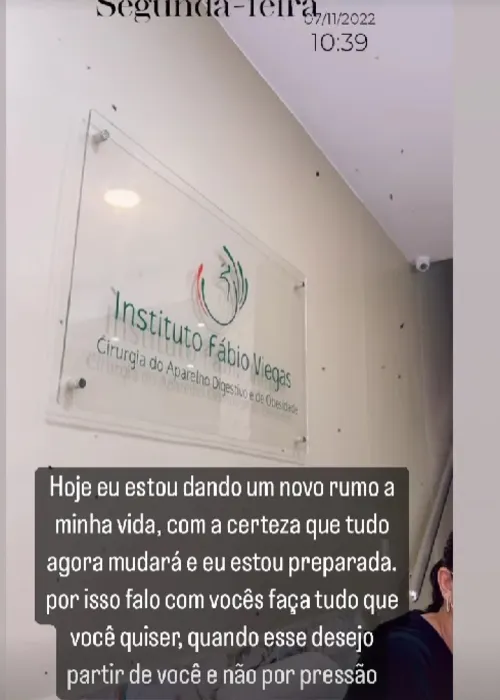 Publicação feita em seu story do Instagram