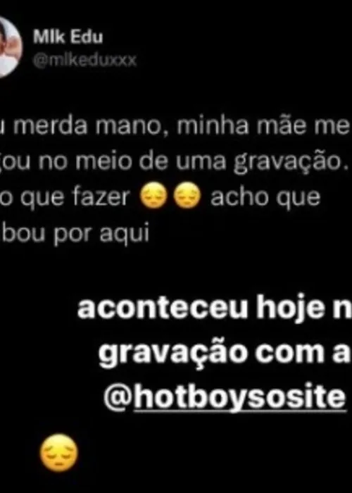 Ator repercutiu o fato também nos stories do Instagram