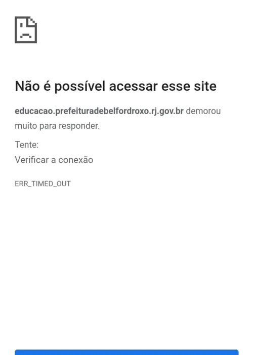 Seguinte mensagem aparece no site