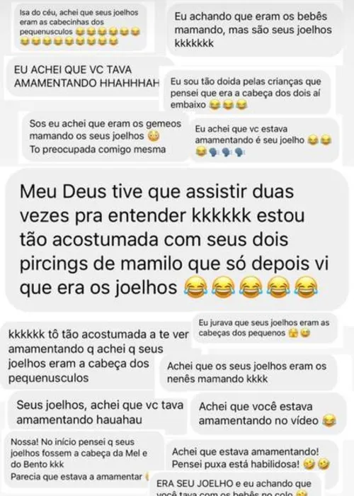 Em stories Isa mostrou a reação de alguns fãs