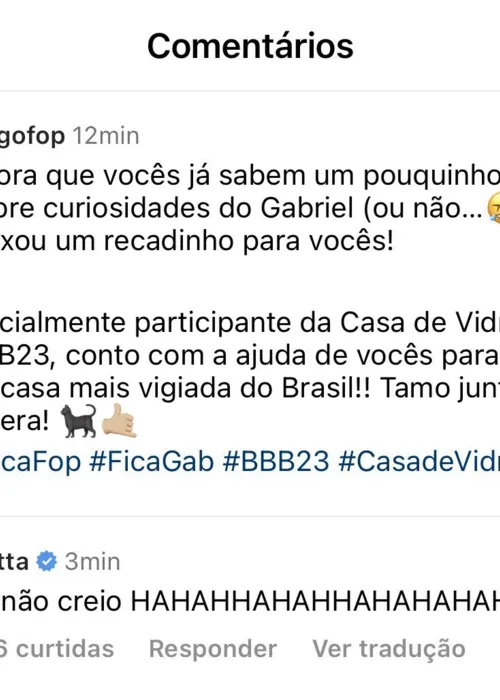 No Instagram, a cantora Anitta se mostrou surpresa