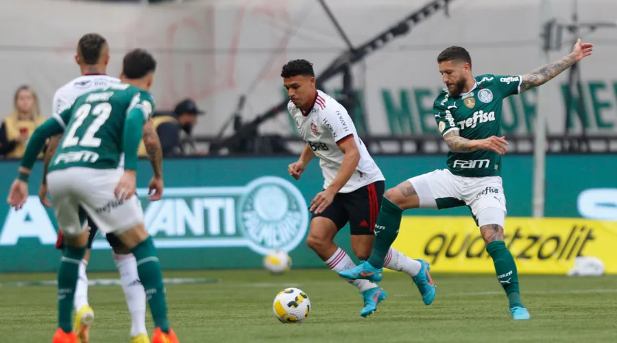 Palmeiras e Flamengo protagonizaram jogo brigado em São Paulo
