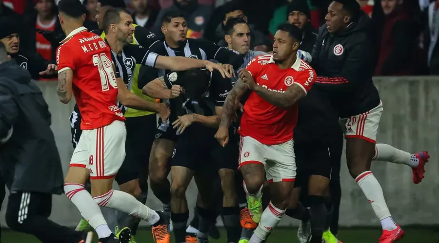 Final do jogo entre Inter e Botafogo teve cenas lamentáveis