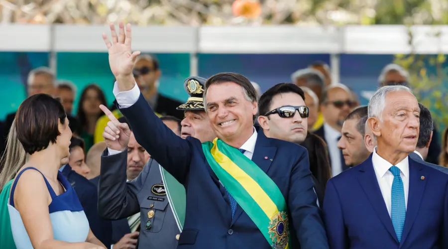 Presidente Jair Bolsonaro (PL) durante  o desfile em comemoração ao Bicentenário da Independência do Brasil, em Brasília