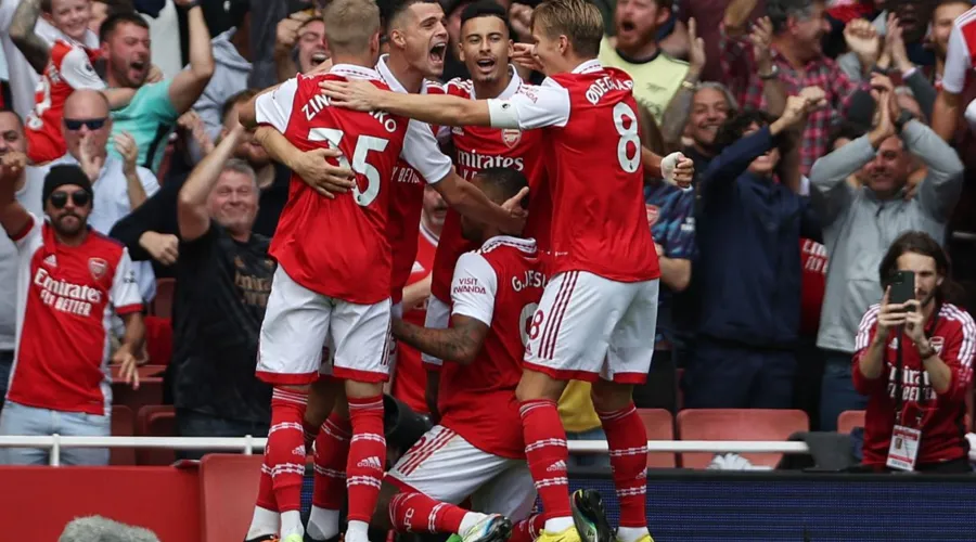 Gabriel Jesus marcou um dos gols da vitória do Arsenal