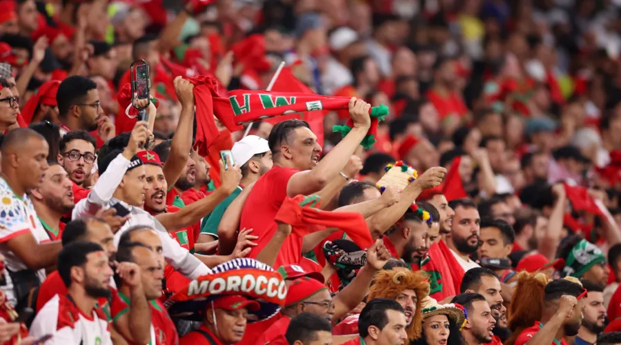 Torcida marroquina era maioria no estádio