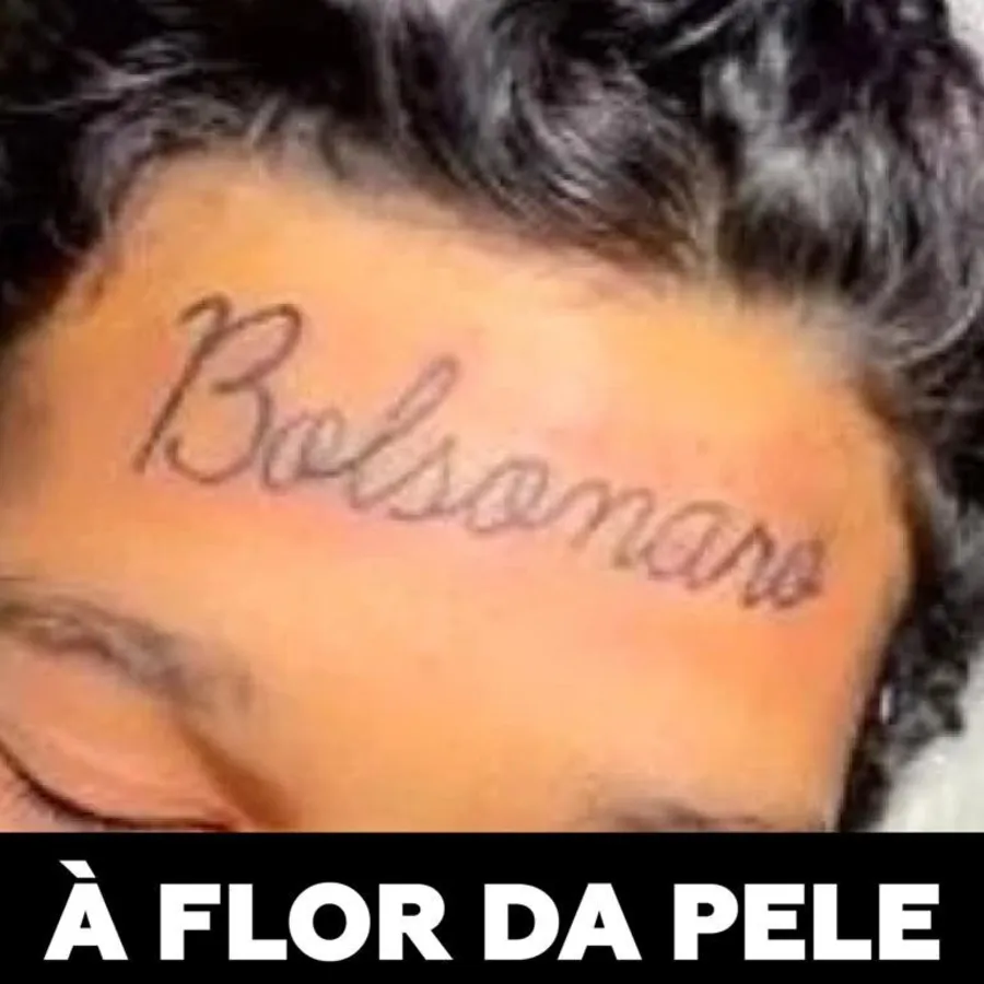 Imagem ilustrativa da imagem Jovem aceita aposta e tatua 'Bolsonaro' na testa