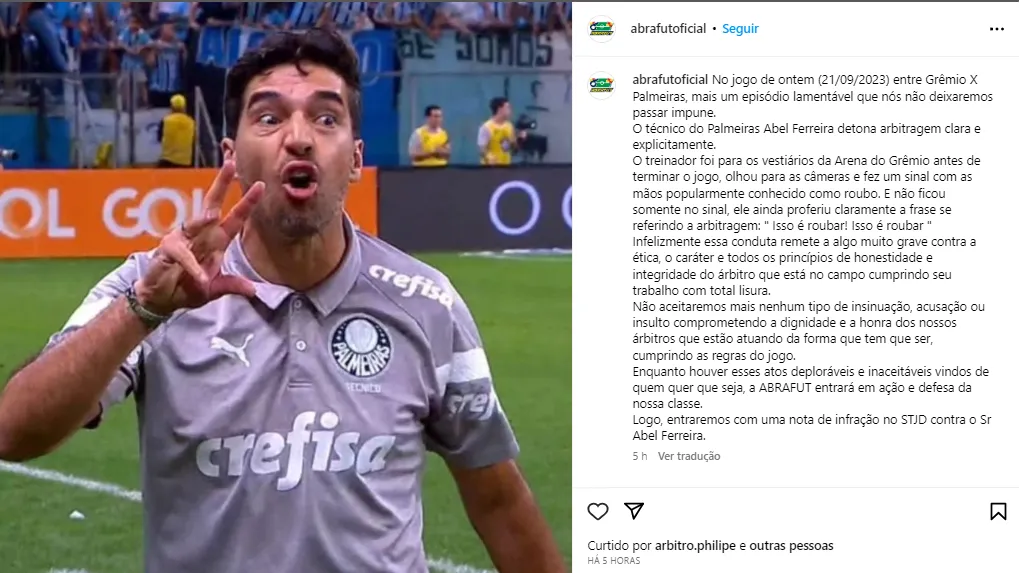 A culpa é do árbitro