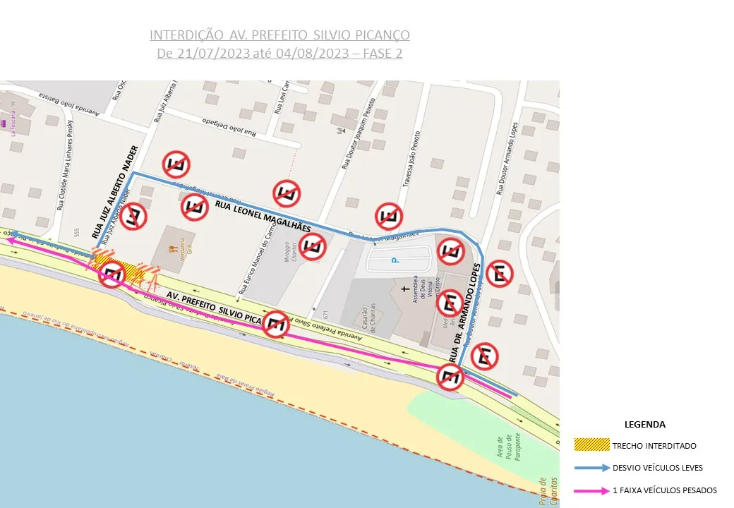 Imagem ilustrativa da imagem Niterói anuncia novas mudanças no trânsito em Charitas para obras