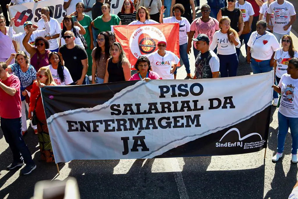 Categoria durante manifestação sobre o caso no Rio