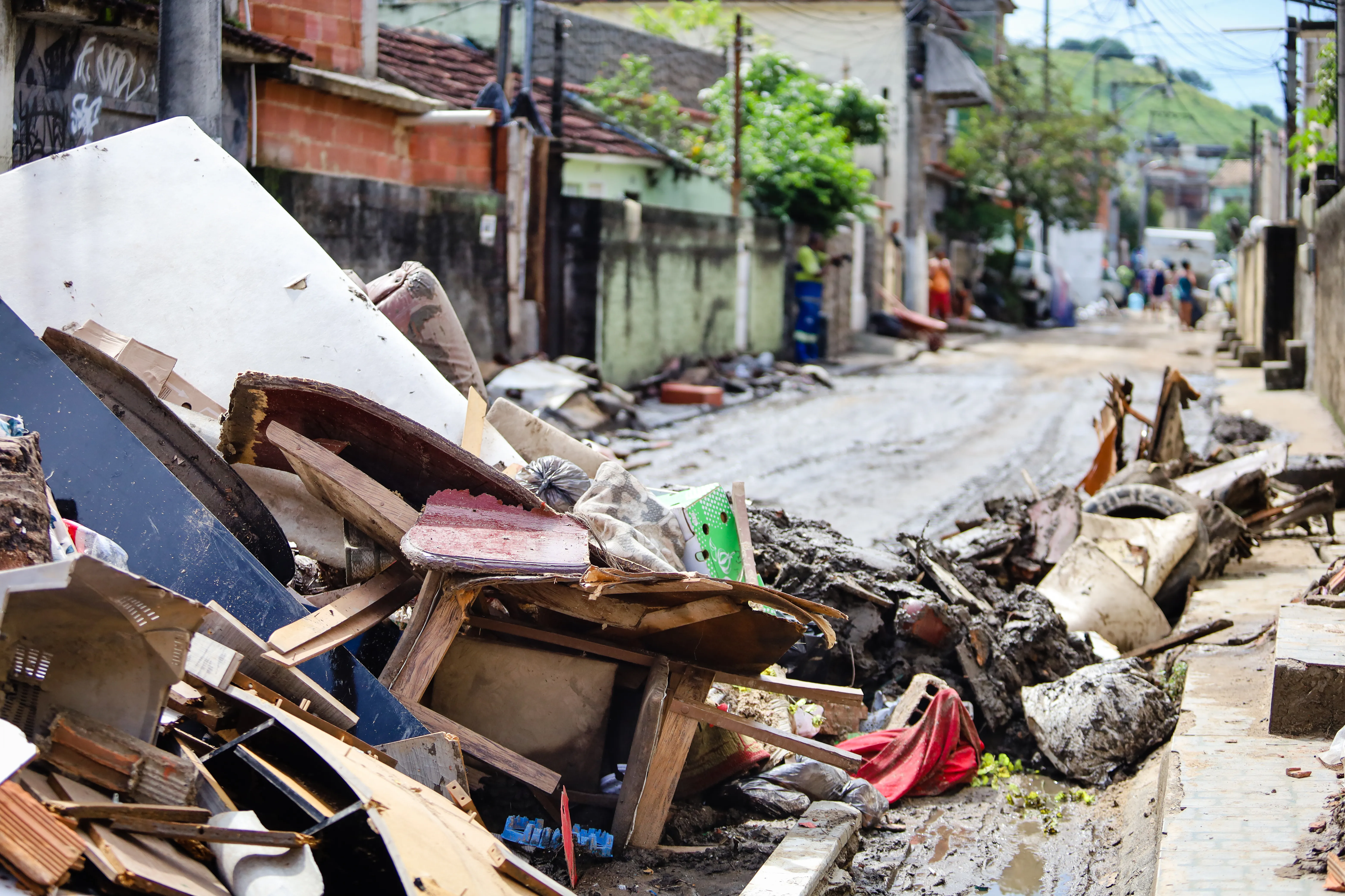 No local, muitos moradores perderam móveis e eletrodomésticos