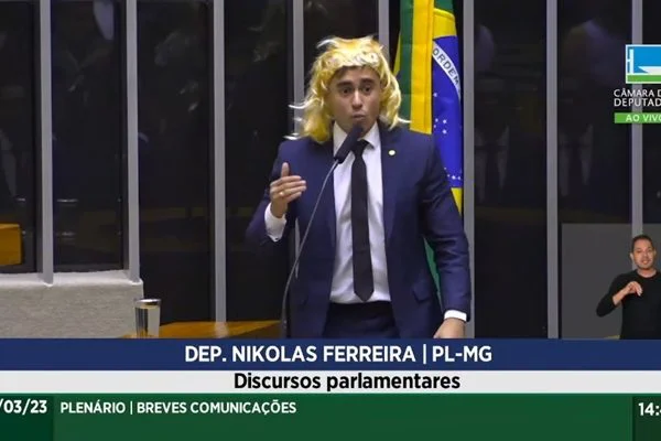 O deputado federal Nikolas Ferreira usou discurso para proferir frases transfóbicas
