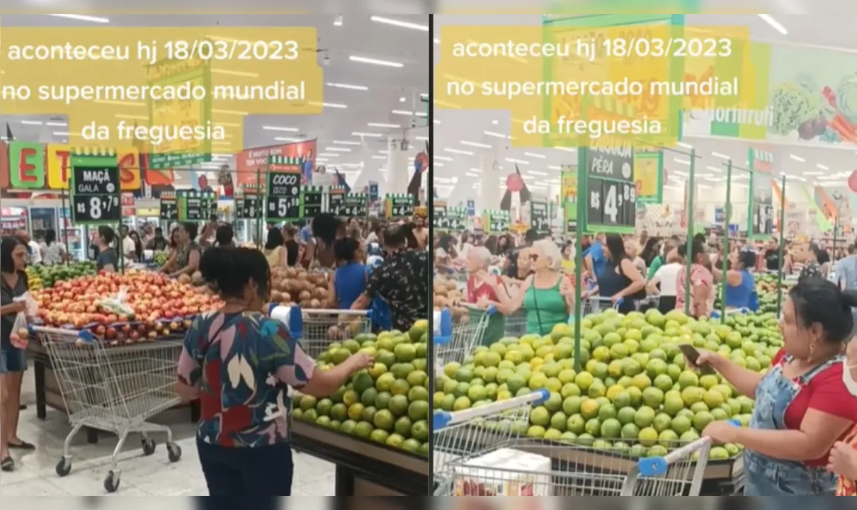 Imagem ilustrativa da imagem Clientes cantam louvor em supermercado da Zona Oeste do Rio; vídeo