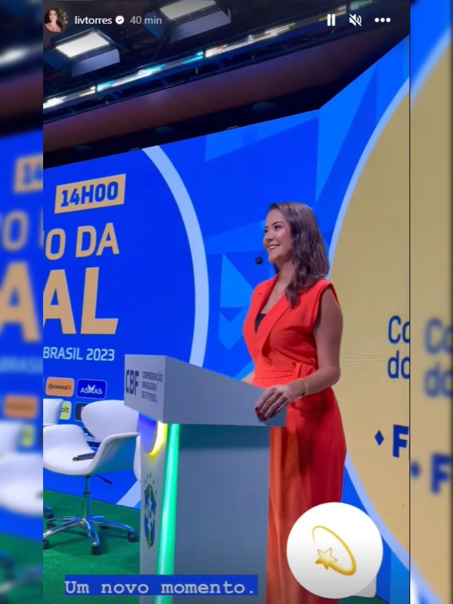 Lívia apresentou sorteio da final da Copa do Brasil nesta segunda