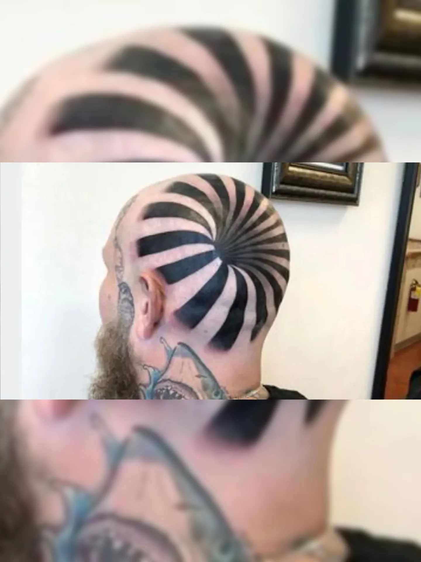 Matt Pehrson tatuou a cabeça de um amigo