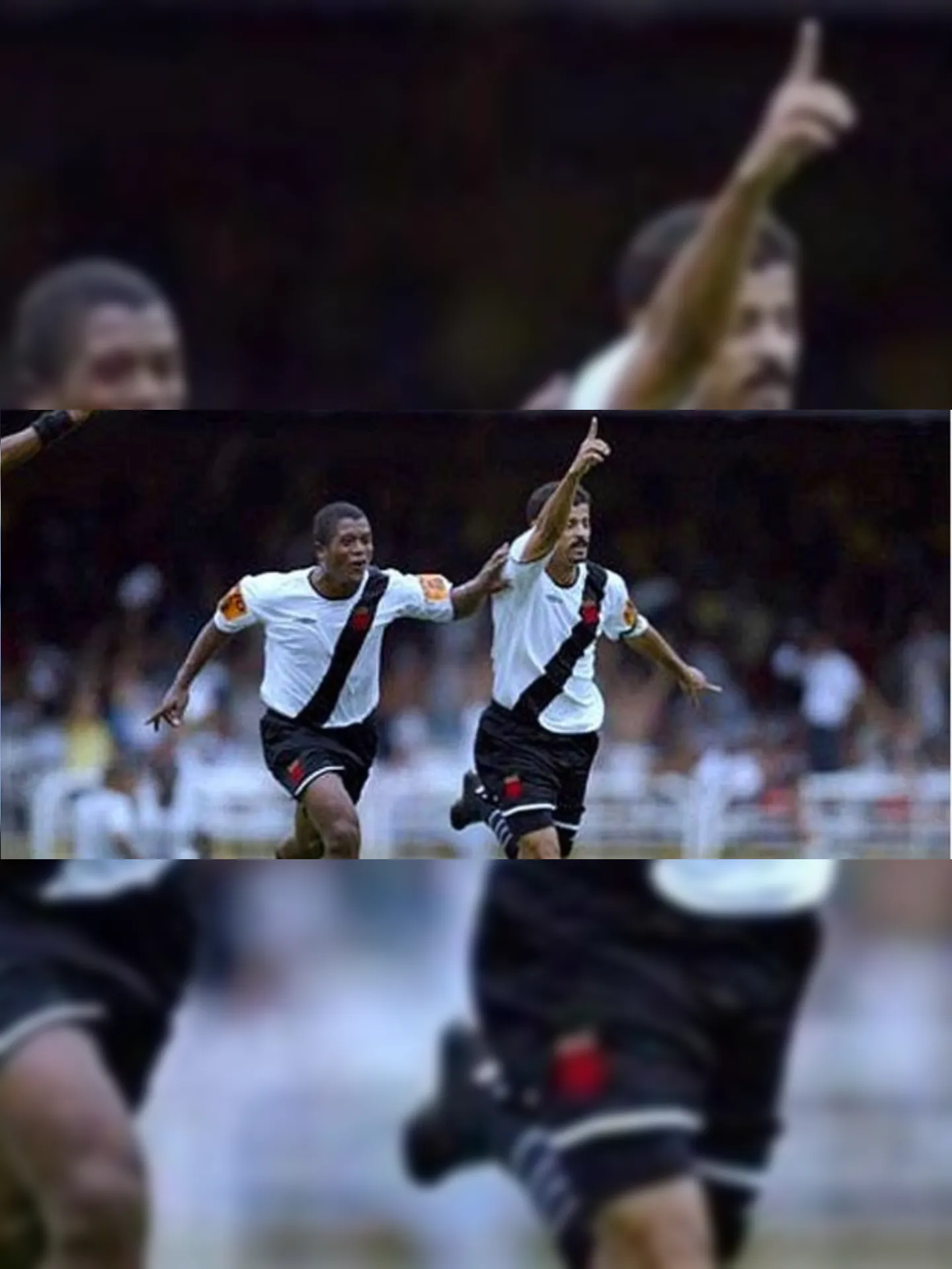 Robson Luís e Valdir comemoram durante goleada do Vasco pra cima do Fluminense
