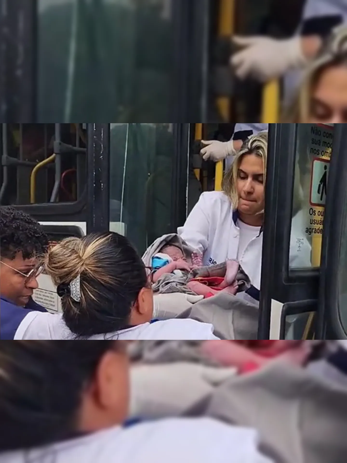 A mãe e o bebê foram levados para o Hospital da Mulher Mariska Ribeiro