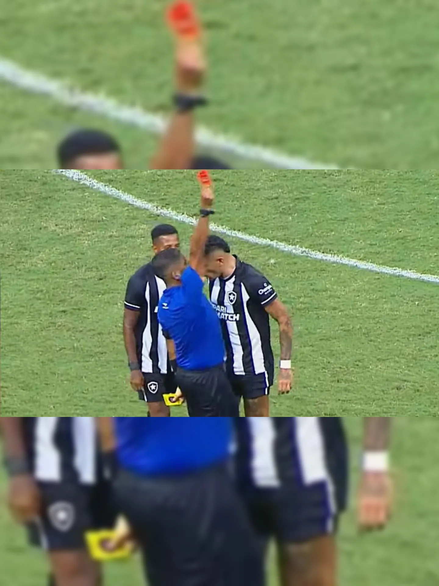 Tiquinho Soares foi expulso e deu uma cabeçada no árbitro