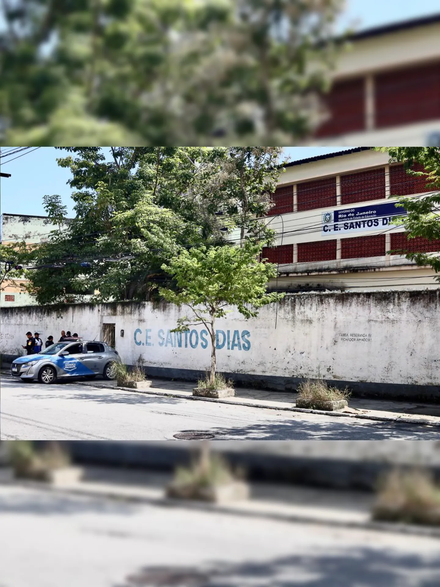 Policiamento em Escola ameaçada de ataque em SG, Colégio Estadual Santos Dias