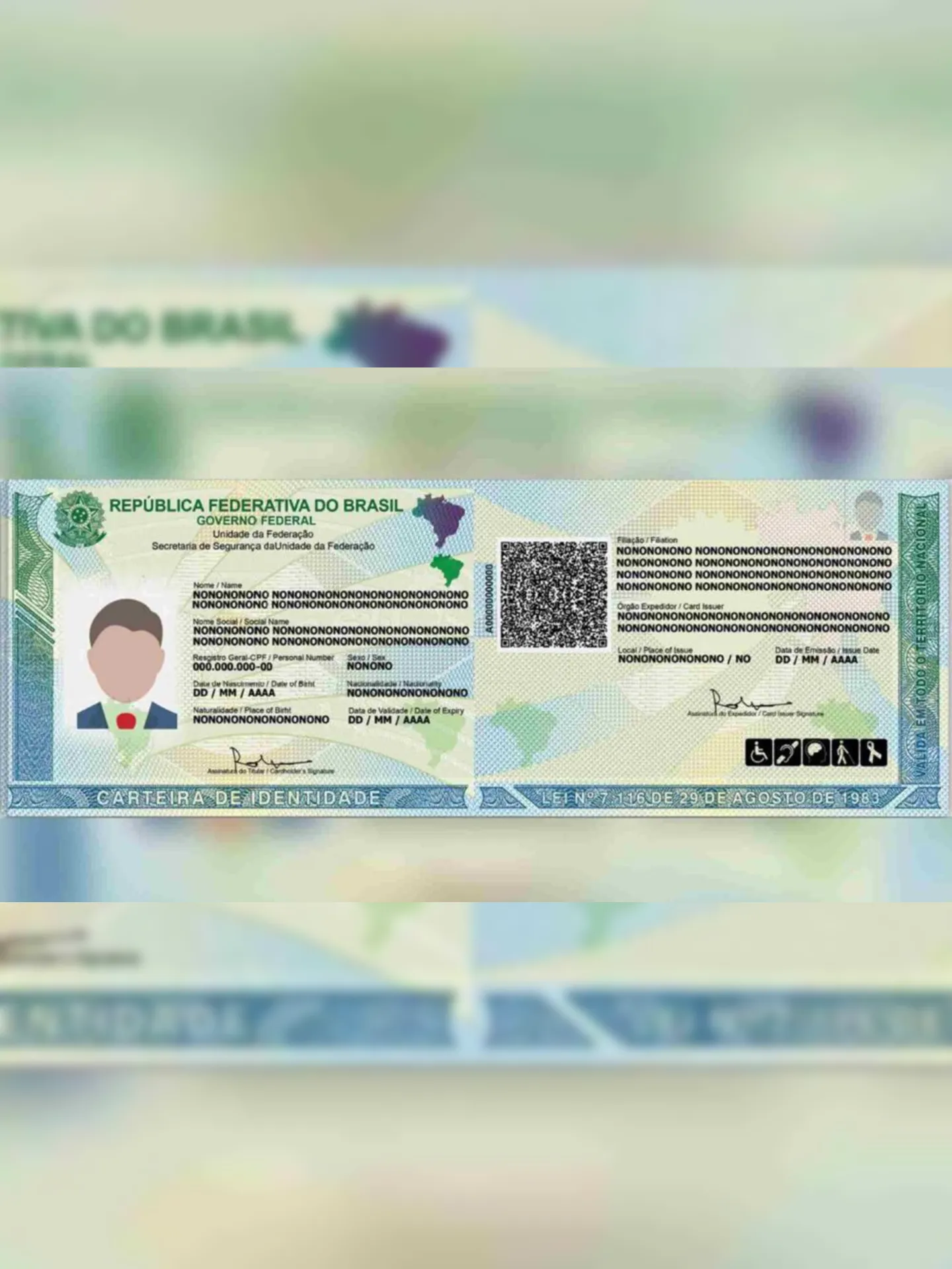 A nova carteira de identidade apresenta maior segurança, com um QR Code que permite verificar a autenticidade do documento e se ele foi furtado ou extraviado