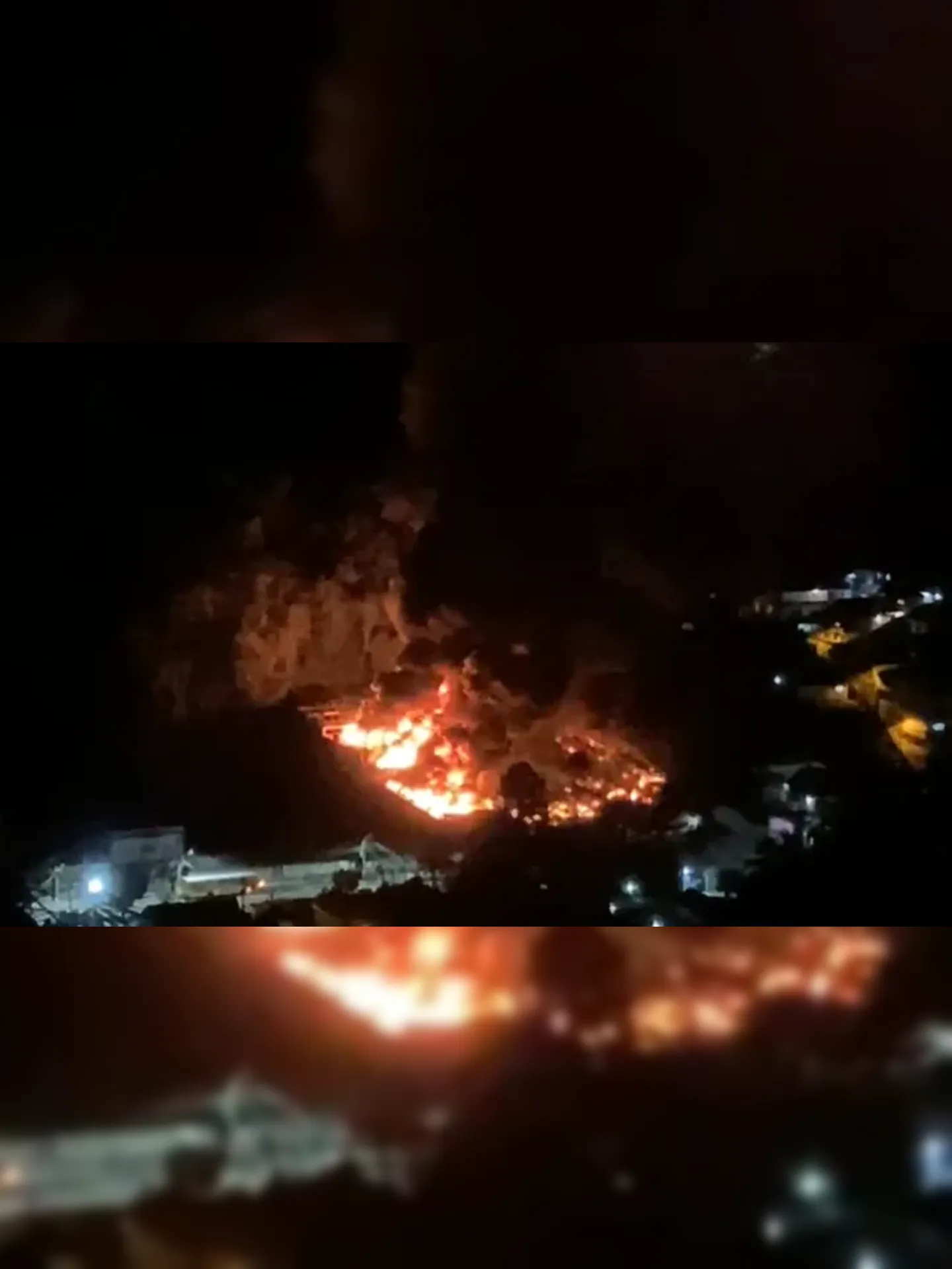 Ao menos 90 ônibus pegaram fogo na garagem da Petro Ita e da Cascatinha, segundo o Corpo de Bombeiros