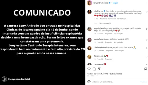 Comunicado foi feito através das redes sociais da cantora