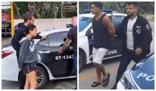 O casal foi preso por agentes da  42ª DP (Recreio dos Bandeirantes)