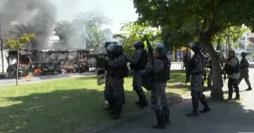 Um protesto teve início na região