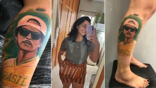 A ideia partiu de Christian, que já havia tatuado Duda e apresentou a ideia à estudante