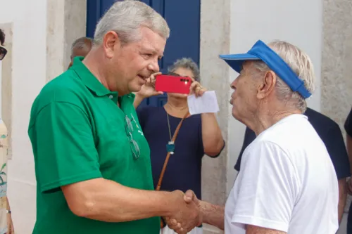 Prefeito Axel Grael e  Luiz Sodré, filho do almirante Benjamin Sodré