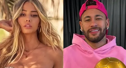 Celeste Bright não gostou de ter recebido uma mensagem de Neymar