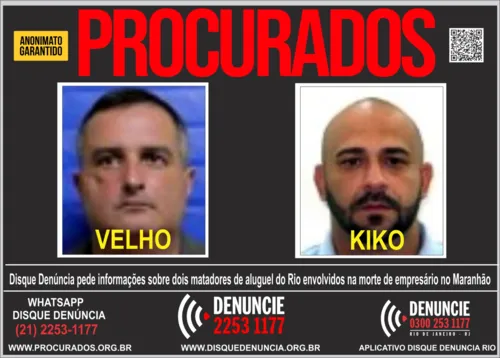 Alfredo dos Santos Júnior, conhecido como Velho e José Gomes da Rocha Neto, “Kiko”, de 42 anos.