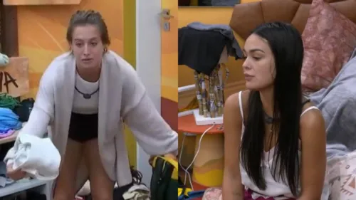 Larissa bateu a porta do quarto deixando Bruna ainda mais estressada