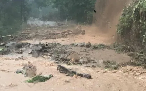 É a segunda morte registrada na região em razão das fortes chuvas