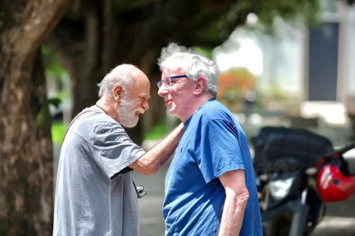 Os veteranos Tonico Pereira e Marco Nanini foram alguns dos presentes