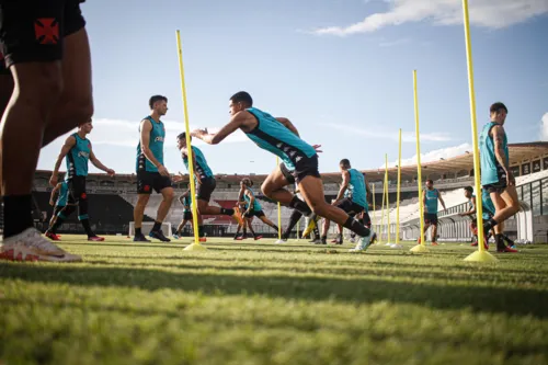 Treino da equipe em São Januário antes da partida