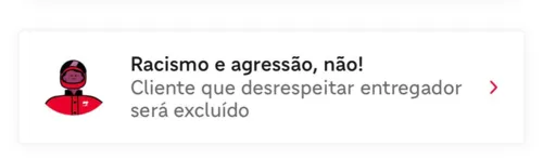 Mensagem do iFood ao ser feito um pedido no aplicativo