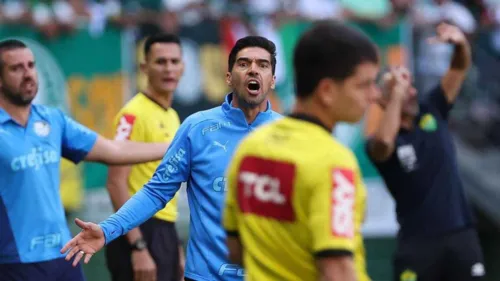 Abel Ferreira levou dois cartões e foi expulso