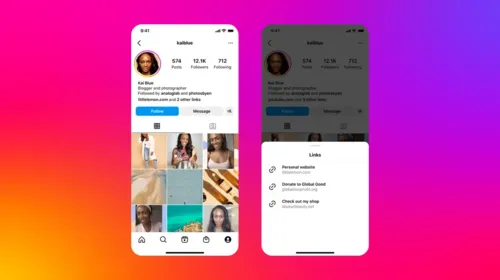 Instagram agora permite colocar mais links na bio do perfil